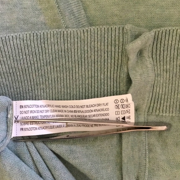 Fine knit cotton blend Long Sleeve Cardigan Button Up sweater - Picture 5 of 13